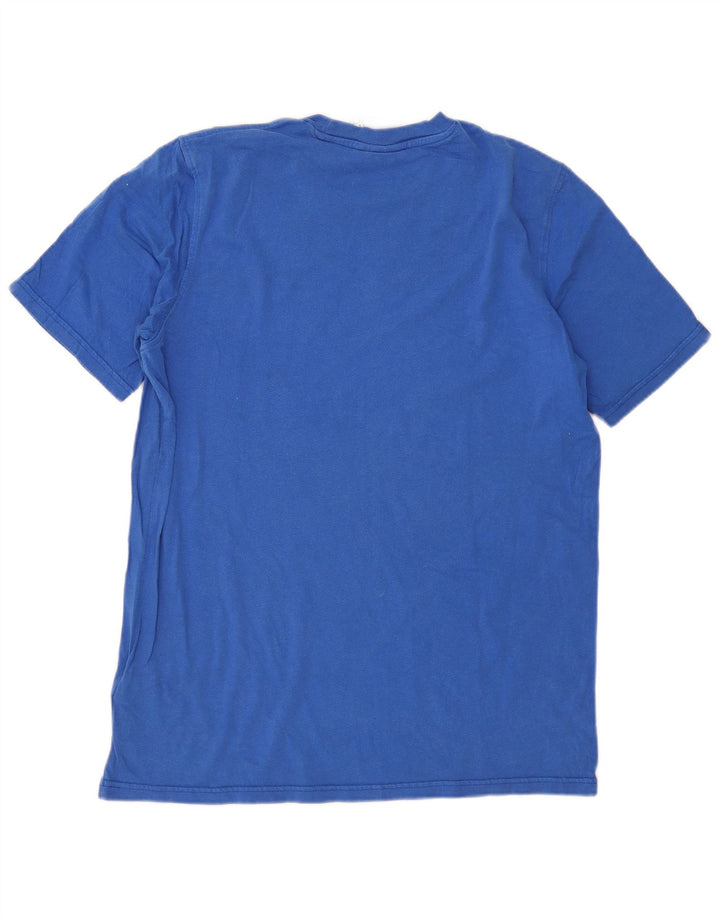 Ανδρικό γραφικό T-Shirt Adidas Top από μεσαίο μπλε βαμβακερό