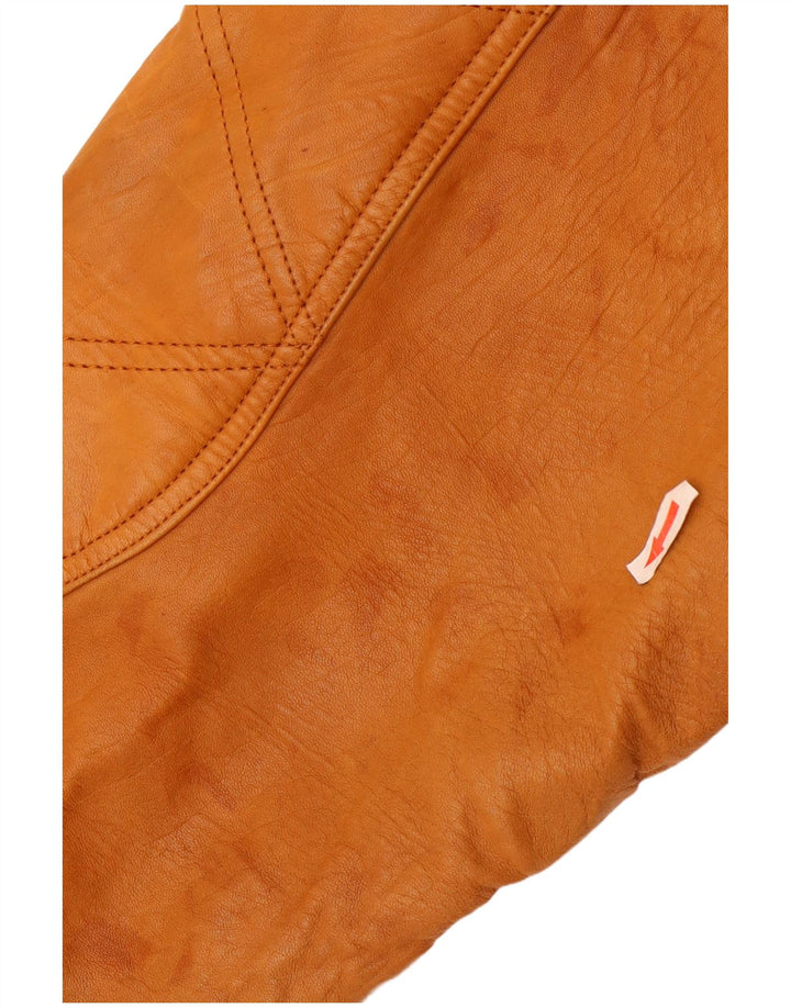 Vintage Ανδρικό Δερμάτινο Μπουφάν UK 40 Μεγάλο Καφέ