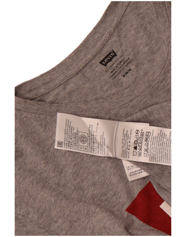 Ανδρικό γραφικό T-Shirt Levi's Top Βαμβακερό με μεσαίο γκρι χρώμα
