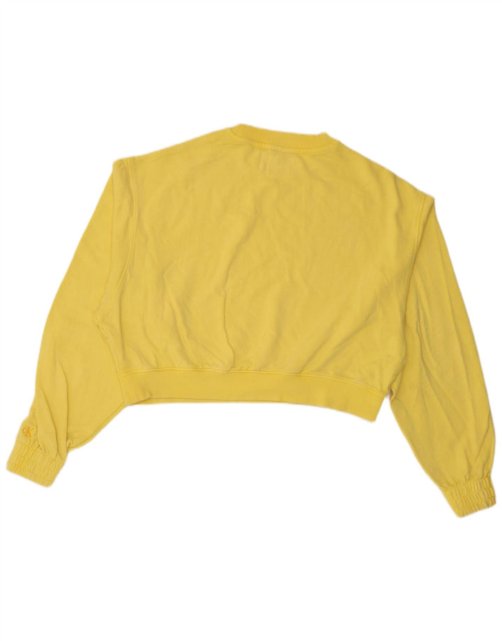 Calvin Klein Jeans Γυναικεία φούτερ υπερμεγέθη Jumper UK 16 Large Yellow