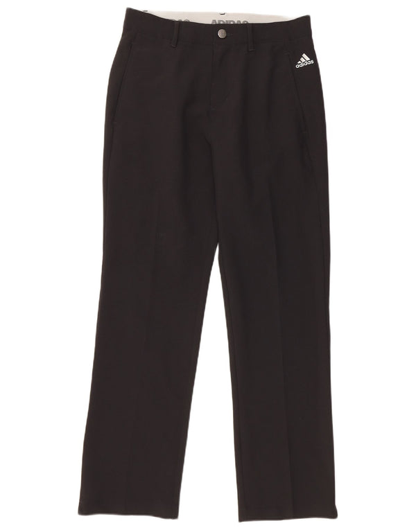 Adidas Boys ίσιο παντελόνι Chino 11-12 ετών W28 L27 μαύρο πολυεστέρα