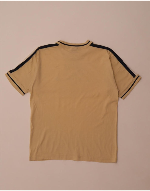 Ανδρικό T-Shirt CHAMPION Top Small Beige Colourblock Βαμβακερό