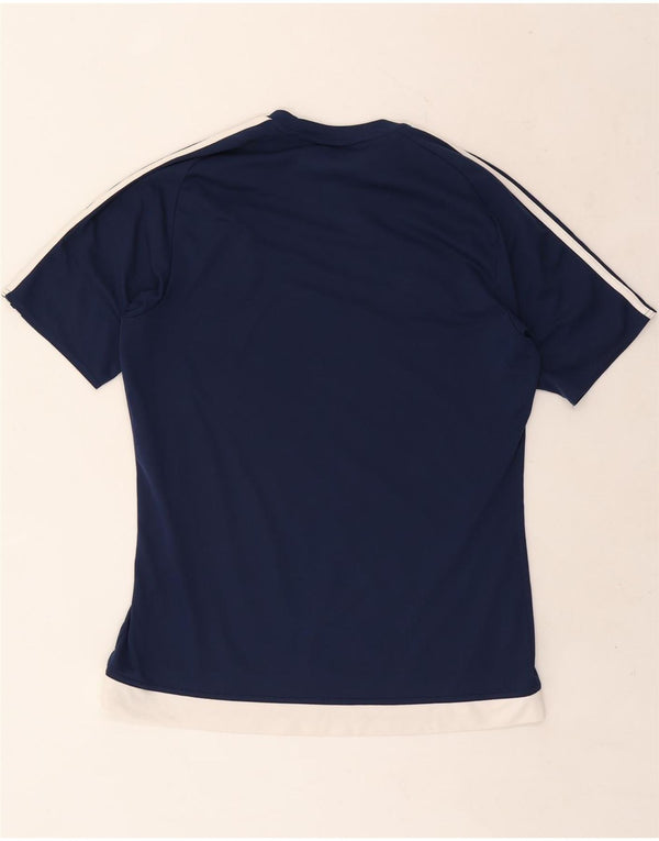 Ανδρικό T-Shirt Climalite ADIDAS Top Medium Navy Blue Colorblock Πολυεστέρας