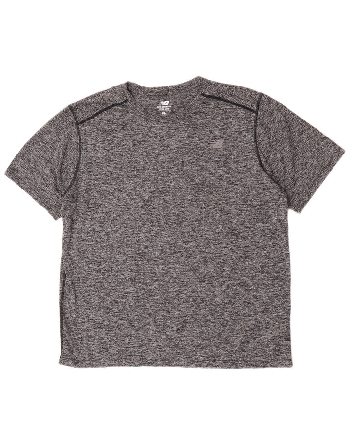 Ανδρικό T-Shirt New Balance Top XL με γκρι πολυεστέρα
