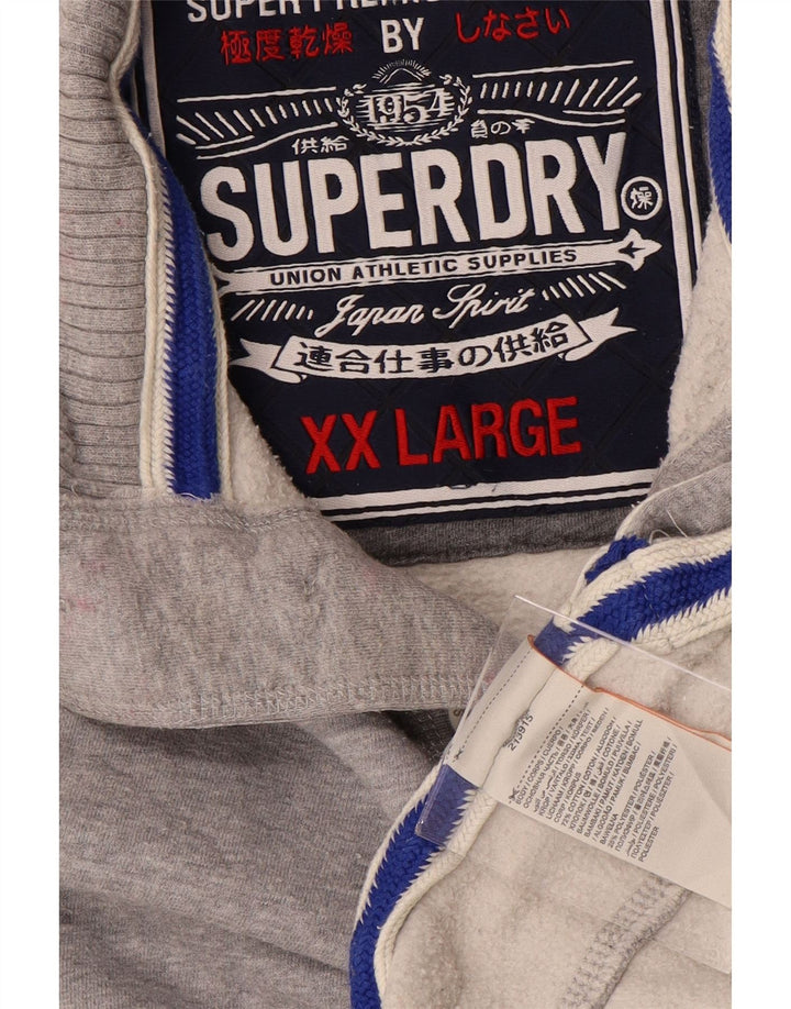 Ανδρικό φούτερ με γραφικό λαιμό SUPERDRY Jumper 2XL με γκρι φούτερ