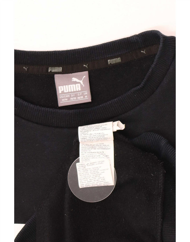 Ανδρικό γραφικό φούτερ Puma Jumper Μεσαίο μαύρο βαμβακερό