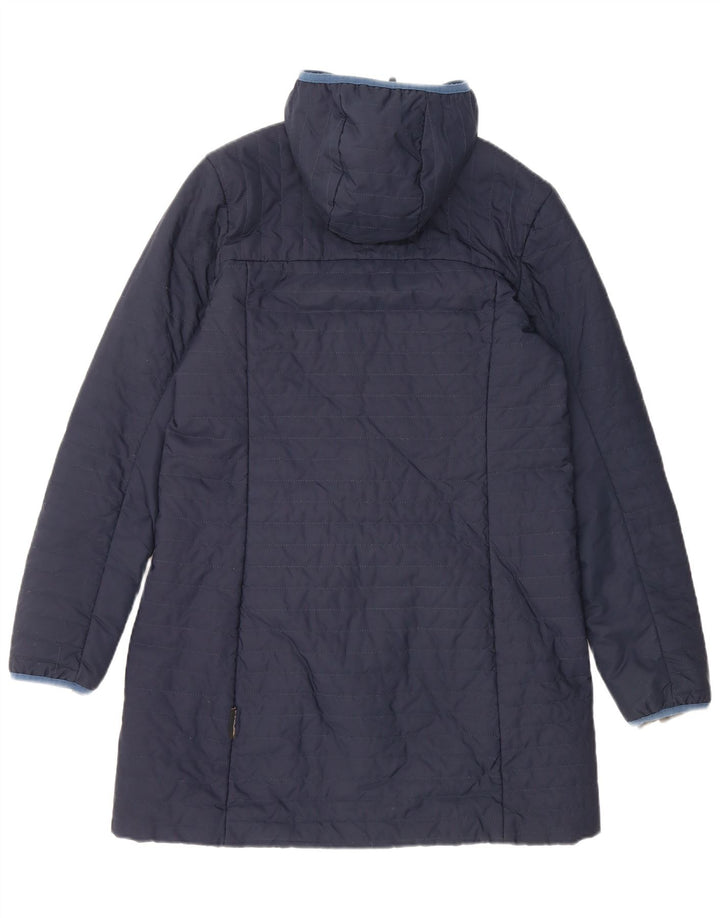 Jack Wolfskin γυναικείο παλτό με κουκούλα UK 12 μεσαίο μπλε πολυεστέρας