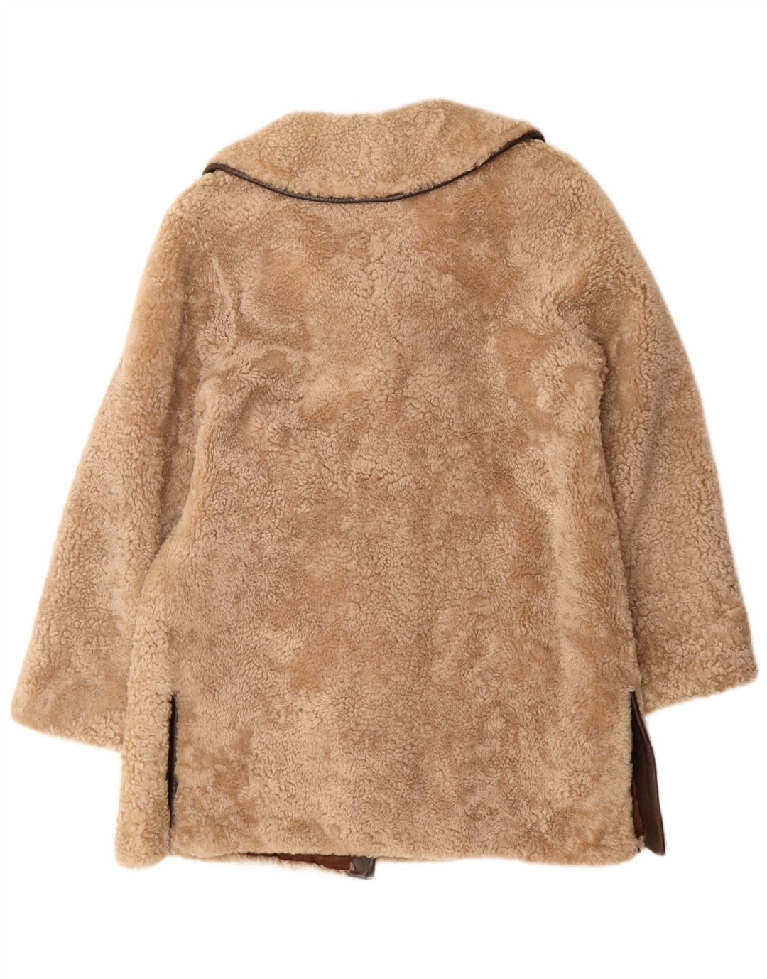 VINTAGE Γυναικείο Πανωφόρι από Faux Fur UK 14 Medium Beige
