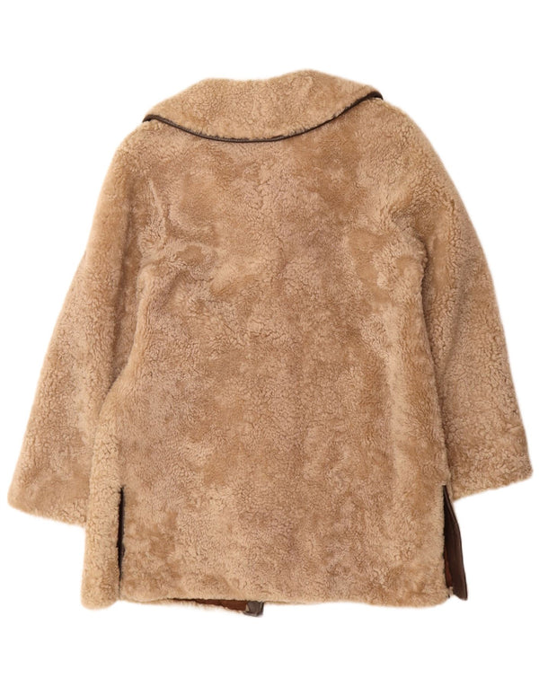 VINTAGE Γυναικείο Πανωφόρι από Faux Fur UK 14 Medium Beige