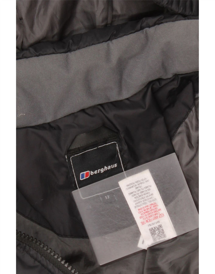 Μπουφάν Berghaus Boys με κουκούλα με επένδυση 12-13 ετών μαύρο πολυαμίδιο