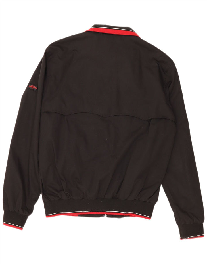 Vintage Ανδρικό Bomber Jacket UK 44 2XL Μαύρο πολυεστέρα ρετρό