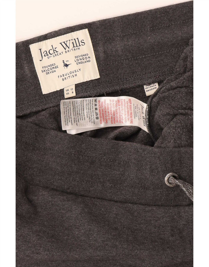 Jack Wills Γυναικεία φόρμα αθλητικής φόρμας γραφικά Joggers UK 12 Medium Grey