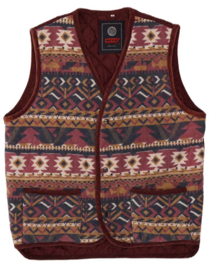 MASTER Ανδρικό Fleece Gilet UK 42 XL Πολύχρωμο Fair Isle Polyester