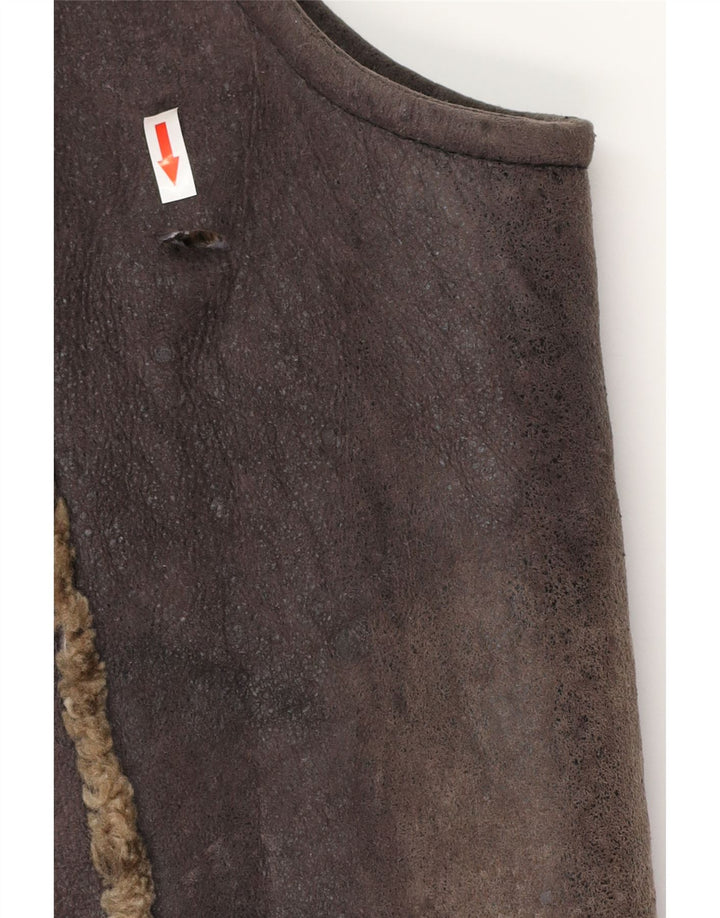 Κλειστό Ανδρικό Shearling Gilet XL Brown