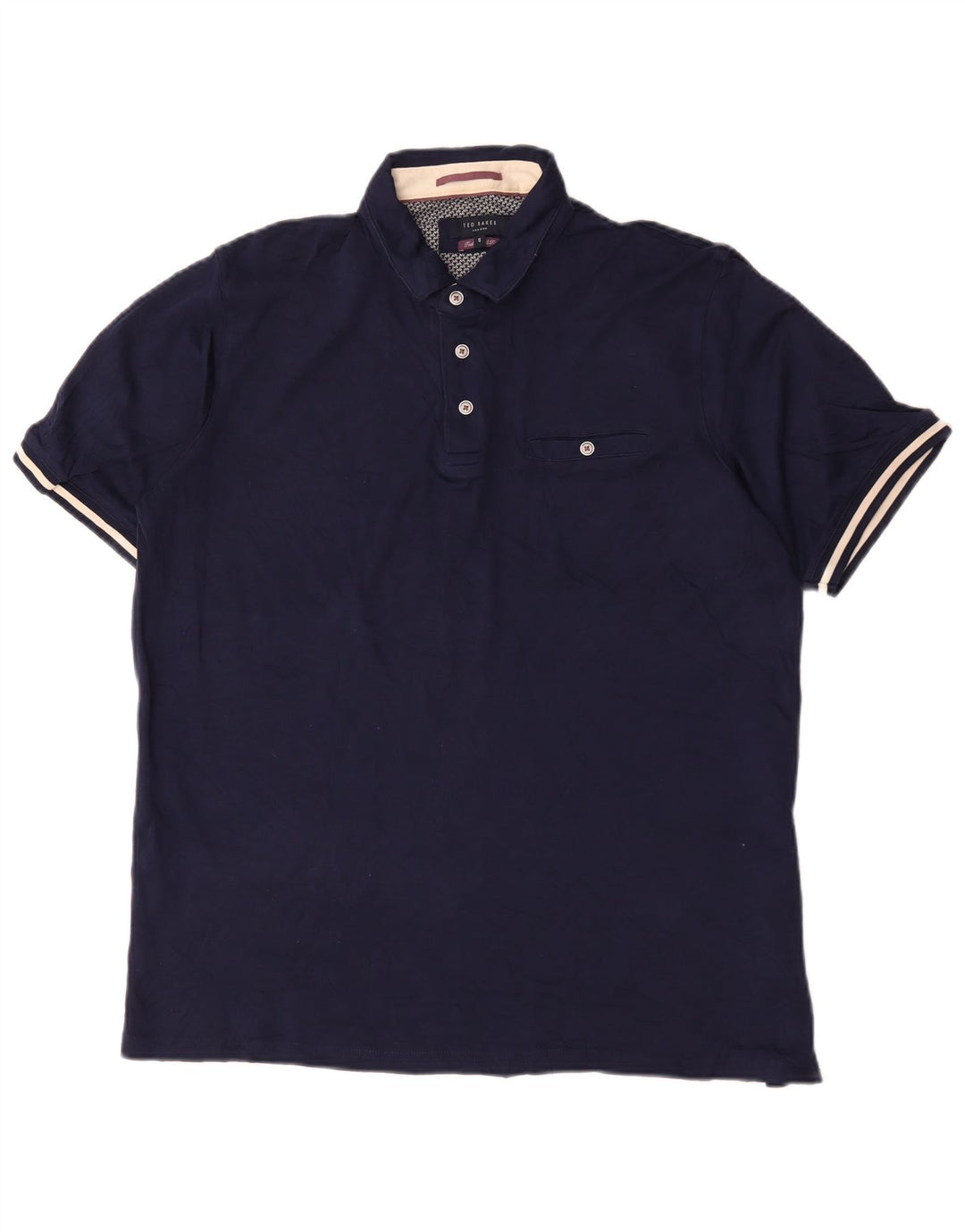 Ted Baker Ανδρικό μπλουζάκι πόλο νούμερο 5 XL Navy Blue βαμβακερό