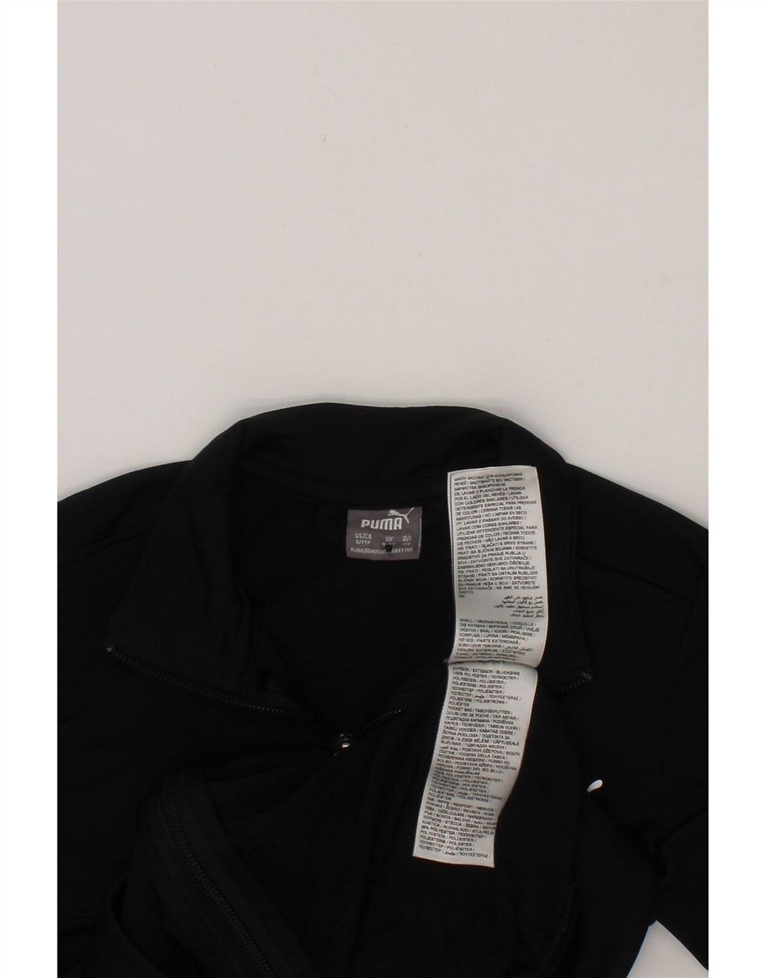 PUMA Boys Graphic Tracksuit Top Jacket 4-5 Years Black Polyester Vintage Puma and Second-Hand Puma from Messina Hembry 