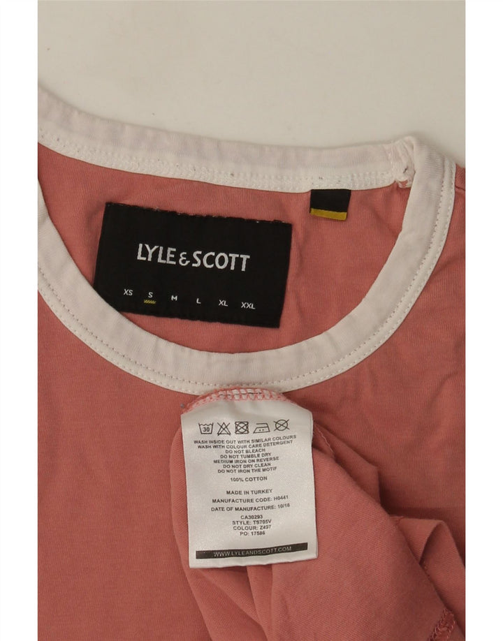 Ανδρικό T-Shirt Lyle & Scott Top Μικρό ροζ βαμβακερό