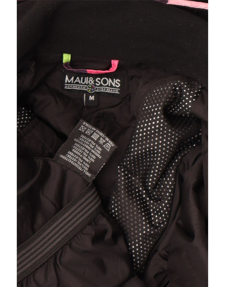 Maui and Sons Γυναικείο μπουφάν βροχής με κουκούλα UK 14 μεσαία πολύχρωμη επιταγή