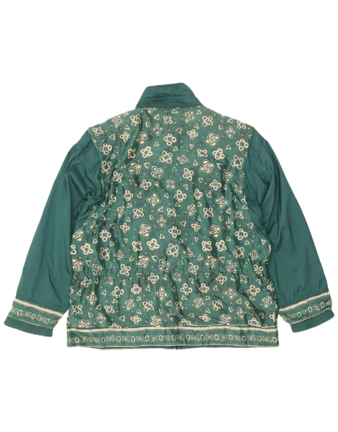 Logo Ανδρικό μπουφάν βροχής UK 40 Large Green Floral Polyamide