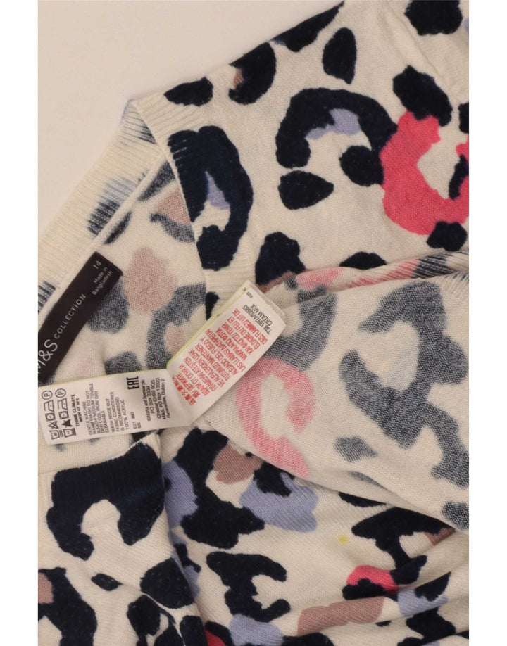Marks & Spencer Γυναικείο πουλόβερ με λαιμόκοψη UK 14 Μεγάλο πολύχρωμο