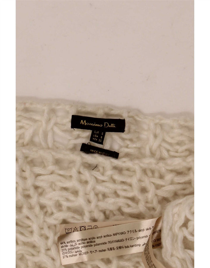 Massimo Dutti Γυναικείο πουλόβερ με λαιμόκαυστο UK 10 Small Off White