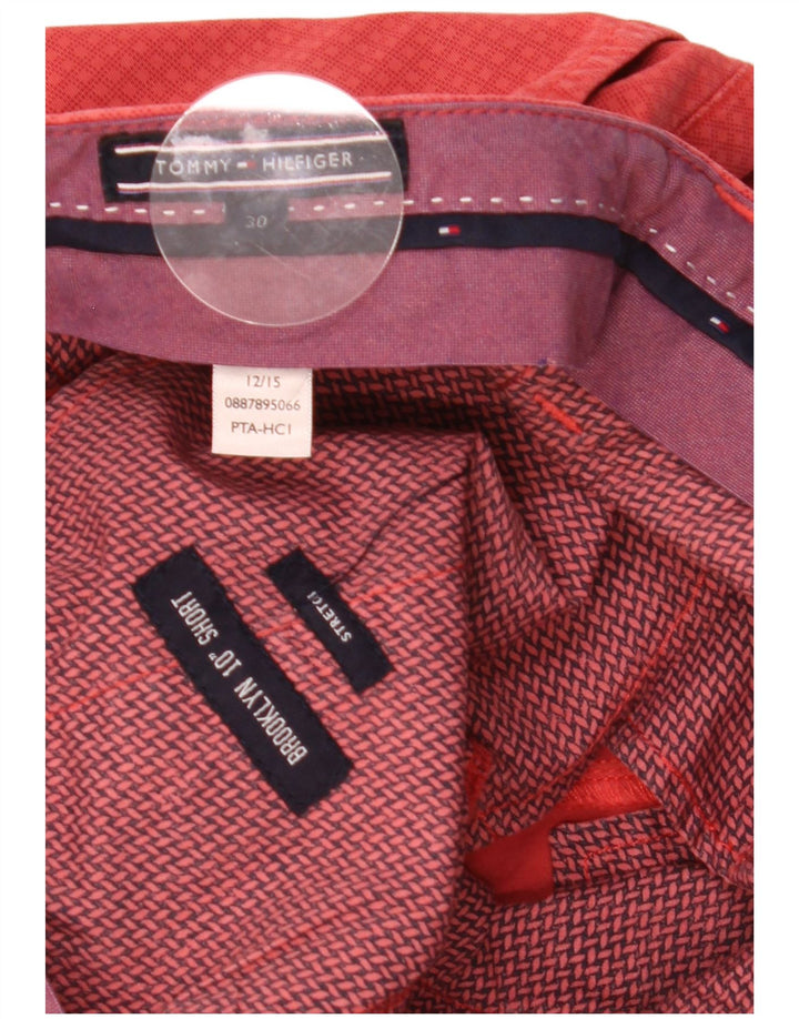 Tommy Hilfiger Ανδρικό σορτς Chino Brooklyn W30 Μεσαίο κόκκινο γεωμετρικό