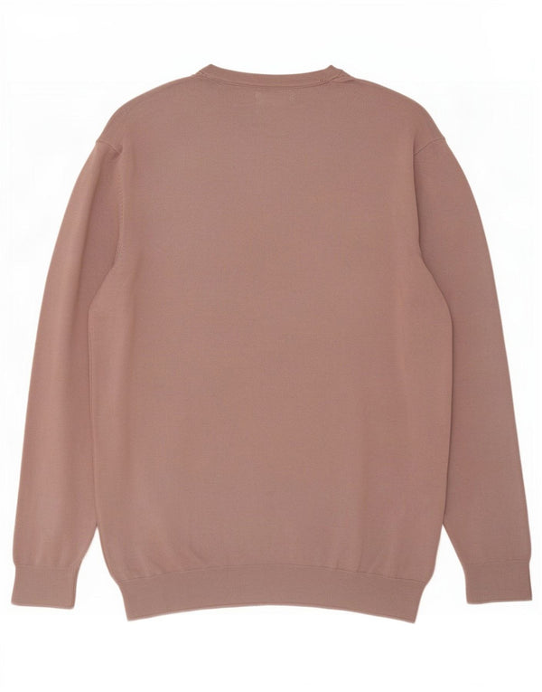 Zara Mens Crew Neck Jumper Sweater Medium Brown Viscose