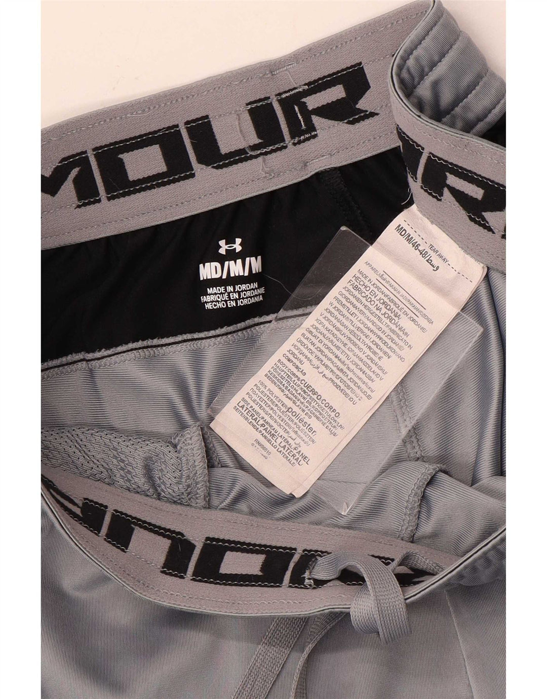 Ανδρικό γραφικό αθλητικό σορτς Under Armour με μεσαίο γκρι έγχρωμο πολυεστέρα