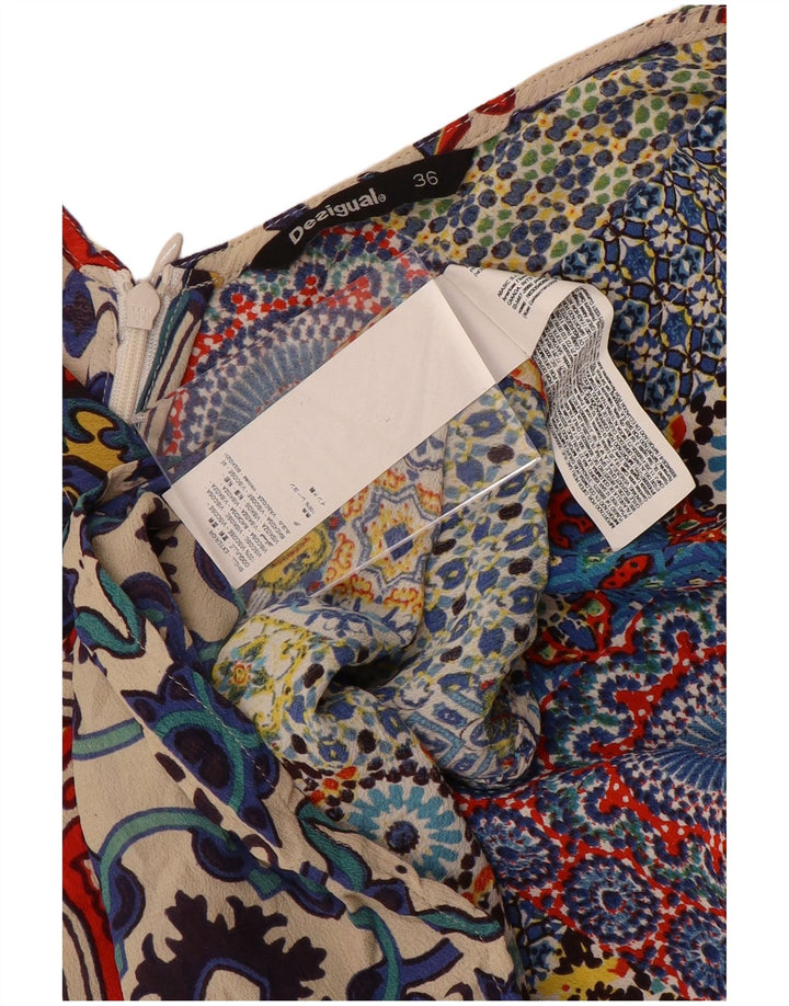 DESIGUAL Womens A-Line Dress EU 36 Small Multicoloured Patchwork