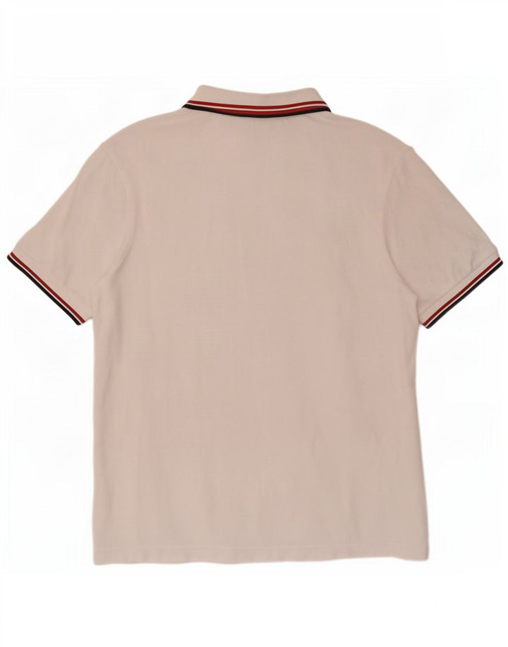 Fred Perry Ανδρικό Πόλο Μπλουζάκι 2XL Λευκό βαμβακερό ριγέ