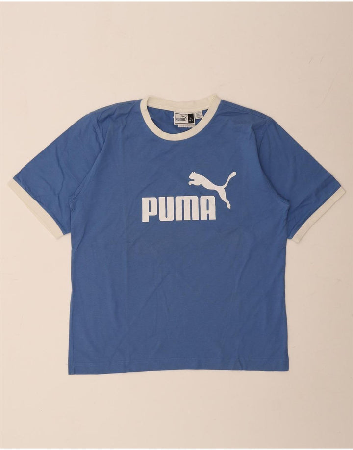 Ανδρικό γραφικό T-Shirt Puma Top μεγάλο μπλε βαμβακερό