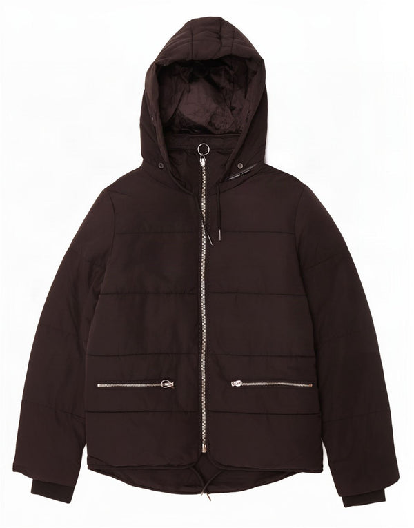 Γυναικείο μπουφάν με κουκούλα Topshop UK 8 Small Black Polyester