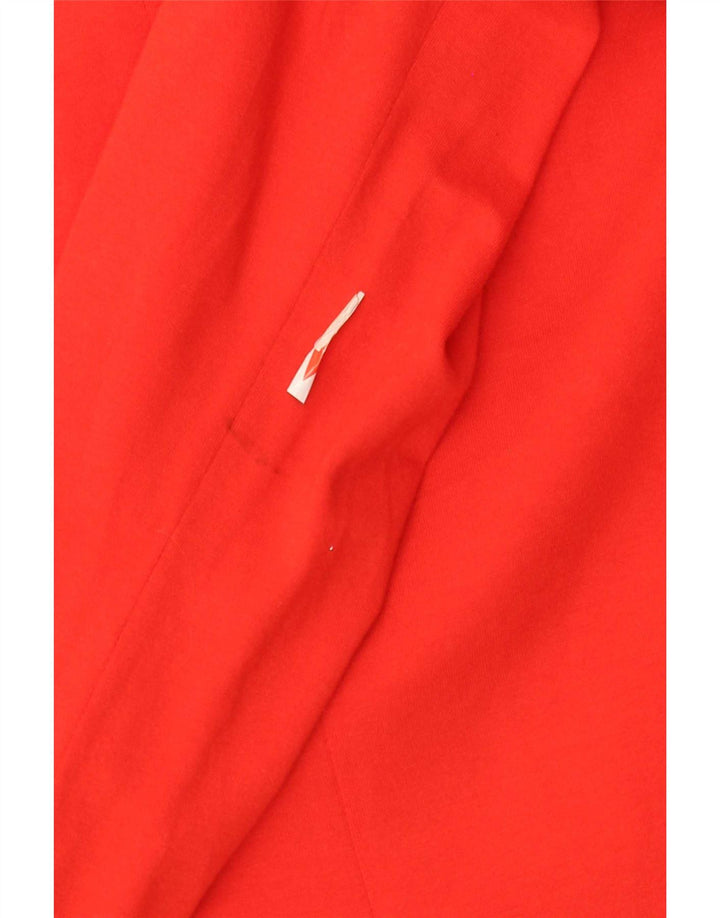 Zara Γυναικείο σακάκι 1 κουμπιού Blazer UK 12 μεσαίο κόκκινο βισκόζη
