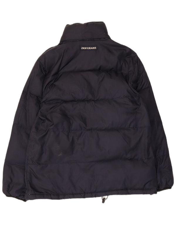 Dkny γυναικείο μπουφάν με επένδυση UK 10 Small Navy Blue Nylon