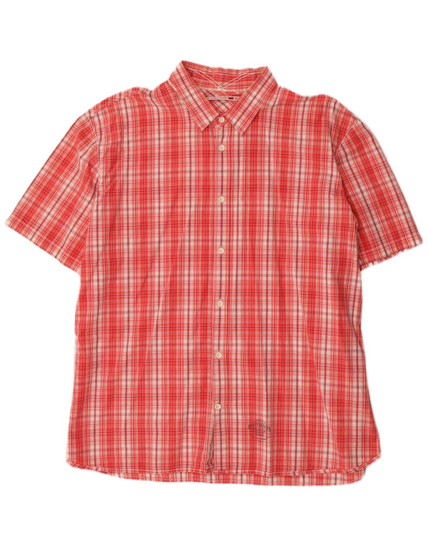 Ανδρικό κοντομάνικο πουκάμισο Denizen Levi's 2XL Red Check Cotton