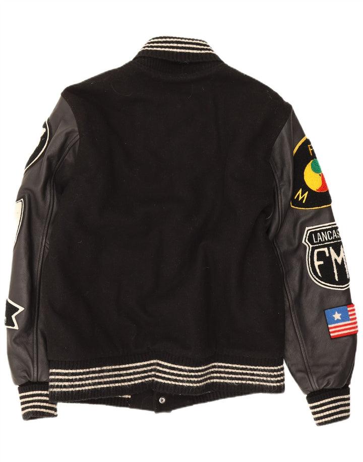 Ανδρικό μπουφάν Franklin Marshall Graphic Varsity UK 36 Small Black Colourblock