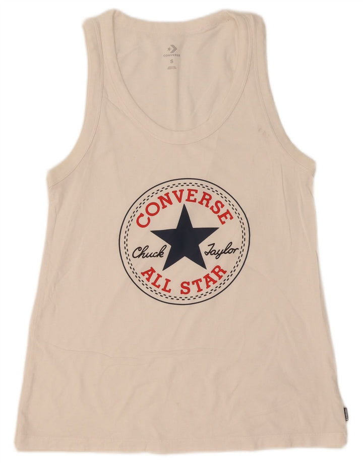 Γυναικείο γραφικό γιλέκο Converse Top UK 8 Small White