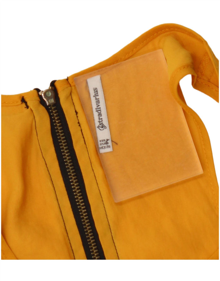 STRADIVARIUS Γυναικεία αμάνικη μπλούζα τοπ UK 10 Small Yellow