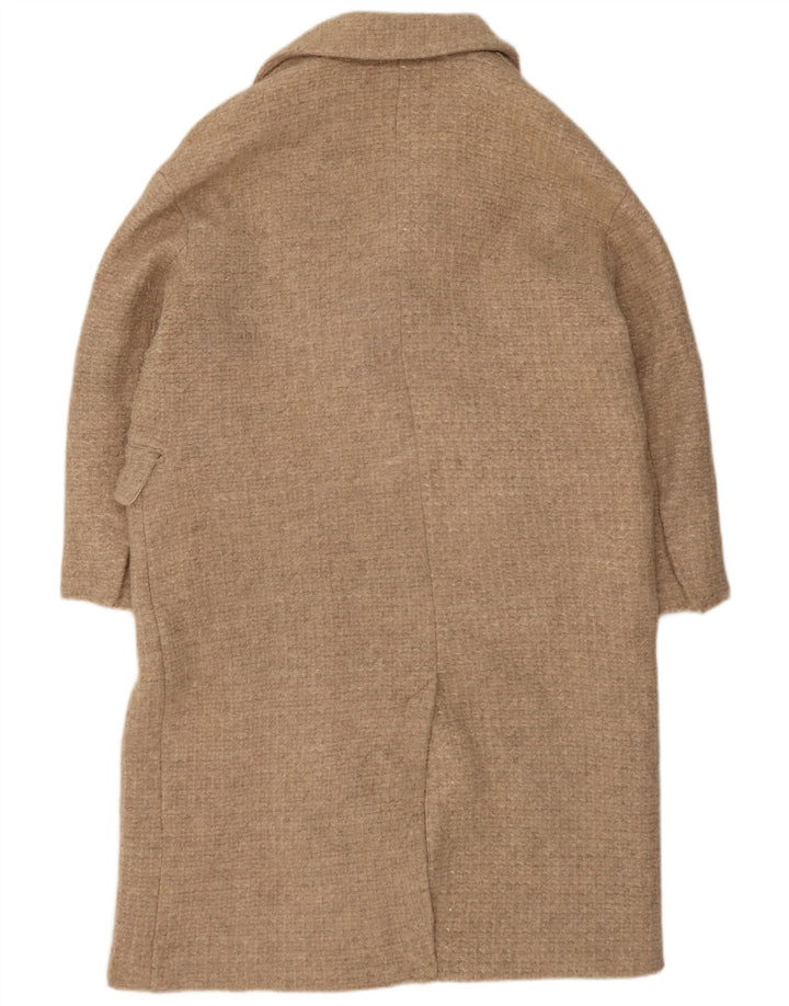 Zara Γυναικείο Παλτό με διπλό στήθος UK 42 XL Μπεζ μαλλί