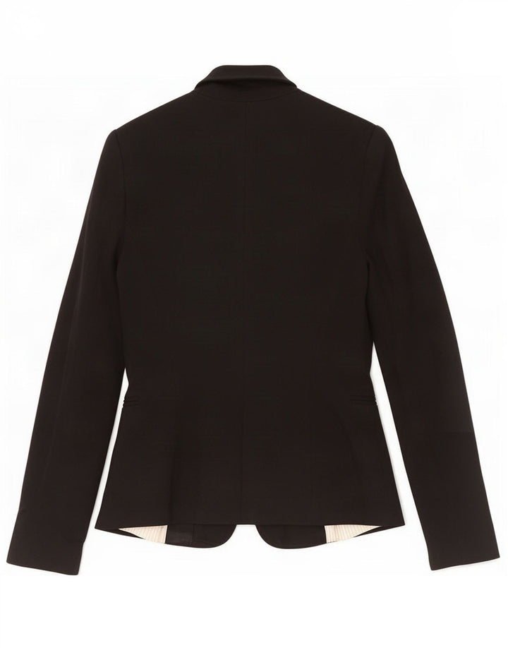 Zara Γυναικείο σακάκι 1 κουμπιού blazer UK 10 Small Black Viscose