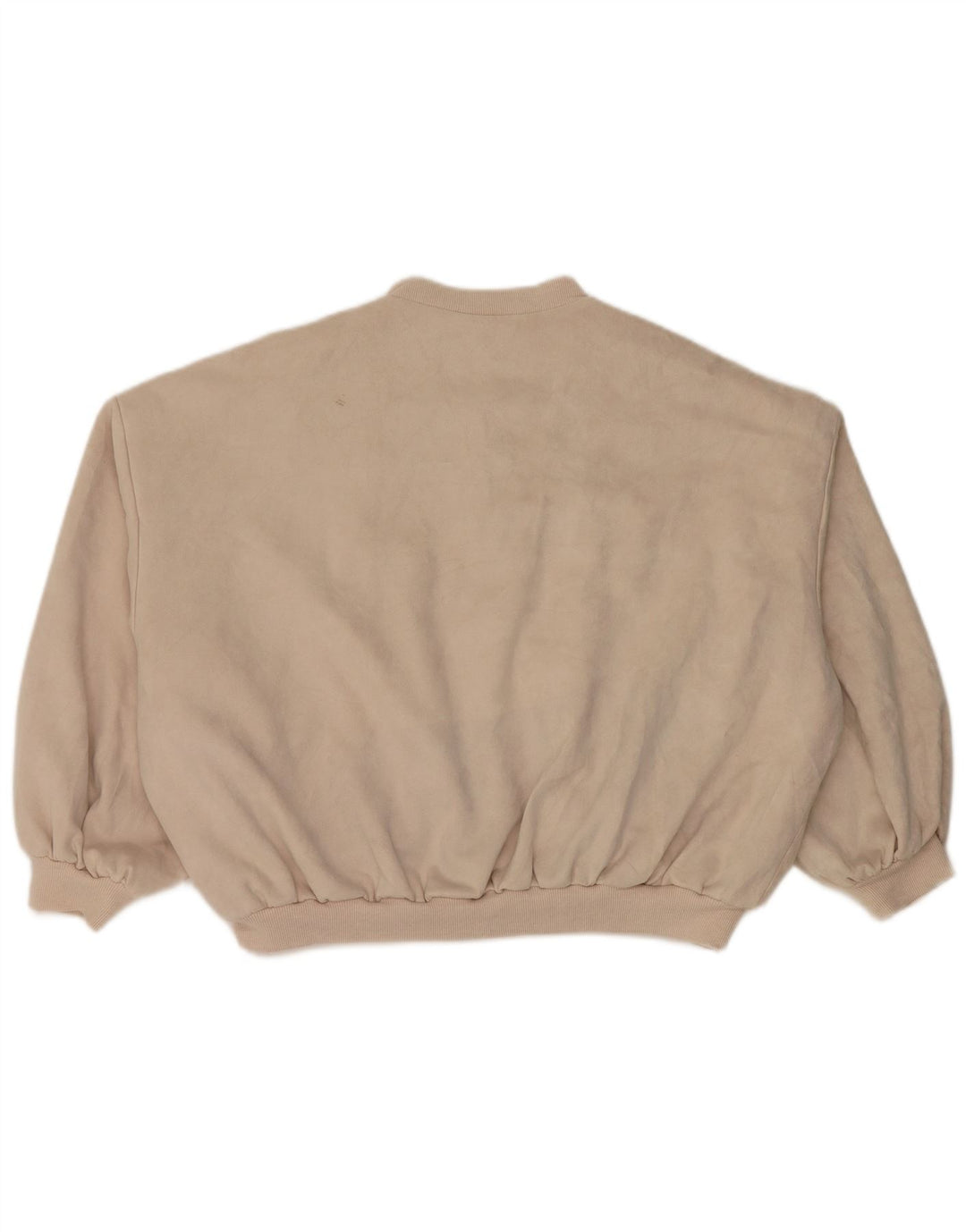 Zara Γυναικείο Oversized Bomber Jacket UK 14 Medium Beige Polyester