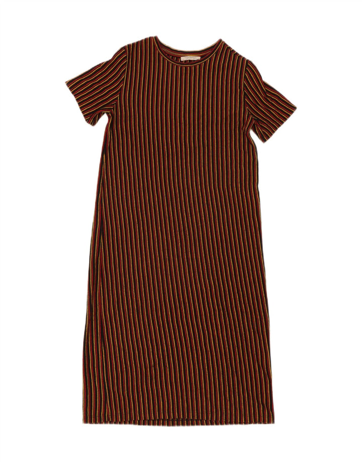 Zara Γυναικείο φόρεμα Shift UK 10 Small πολύχρωμο ριγέ