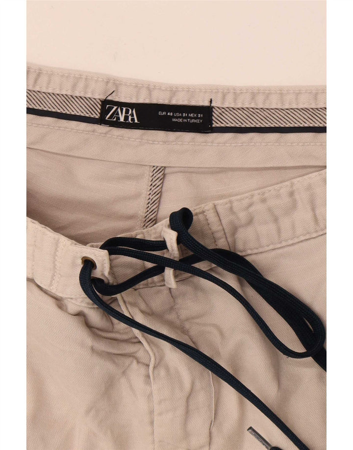Zara Γυναικείο Σορτς Chino EU 40 Medium W31 Beige
