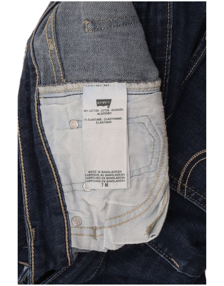 Levi's Womens 518 Super Low Bootcut Jeans US 7 Medium W30 L30 Navy Blue