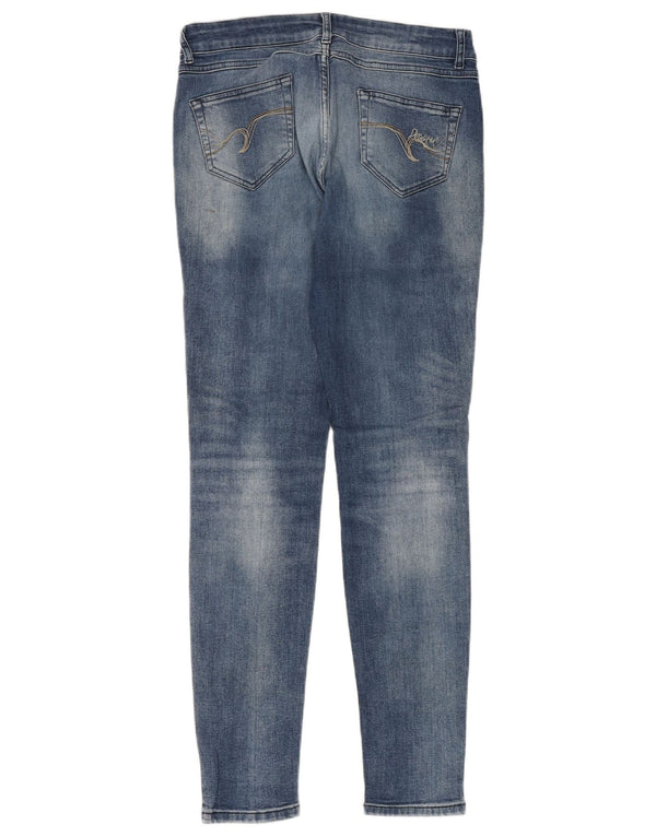 DESIGUAL Γυναικεία στενόχωρα τζιν W32 L32 Μπλε Houndstooth Βαμβάκι