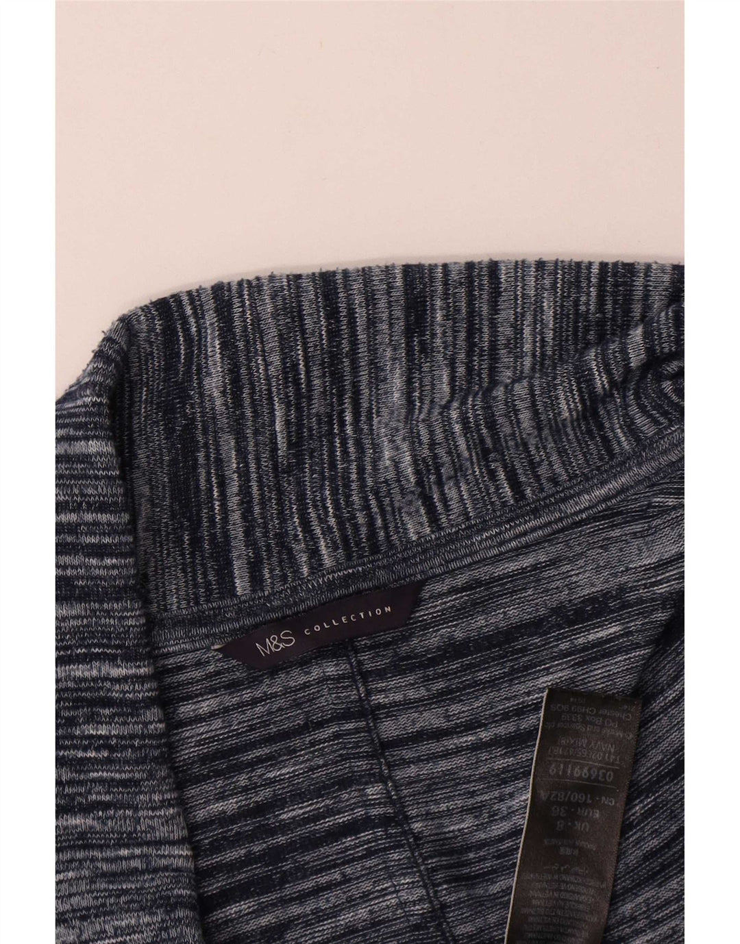 Marks & Spencer Γυναικείο πουλόβερ Longline Cardigan UK 8 Small Navy Blue