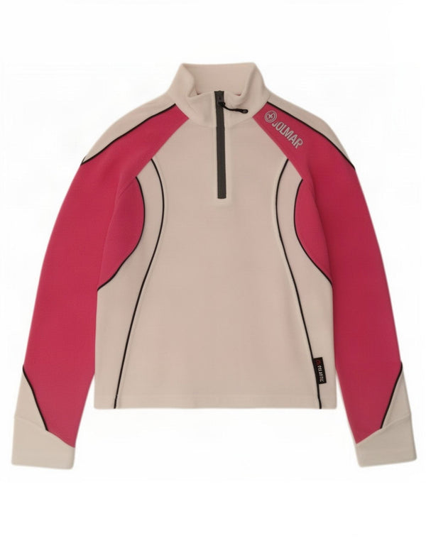 Colmar γυναικείο φερμουάρ με λαιμόκοψη Fleece UK 10 Small White Colourblock