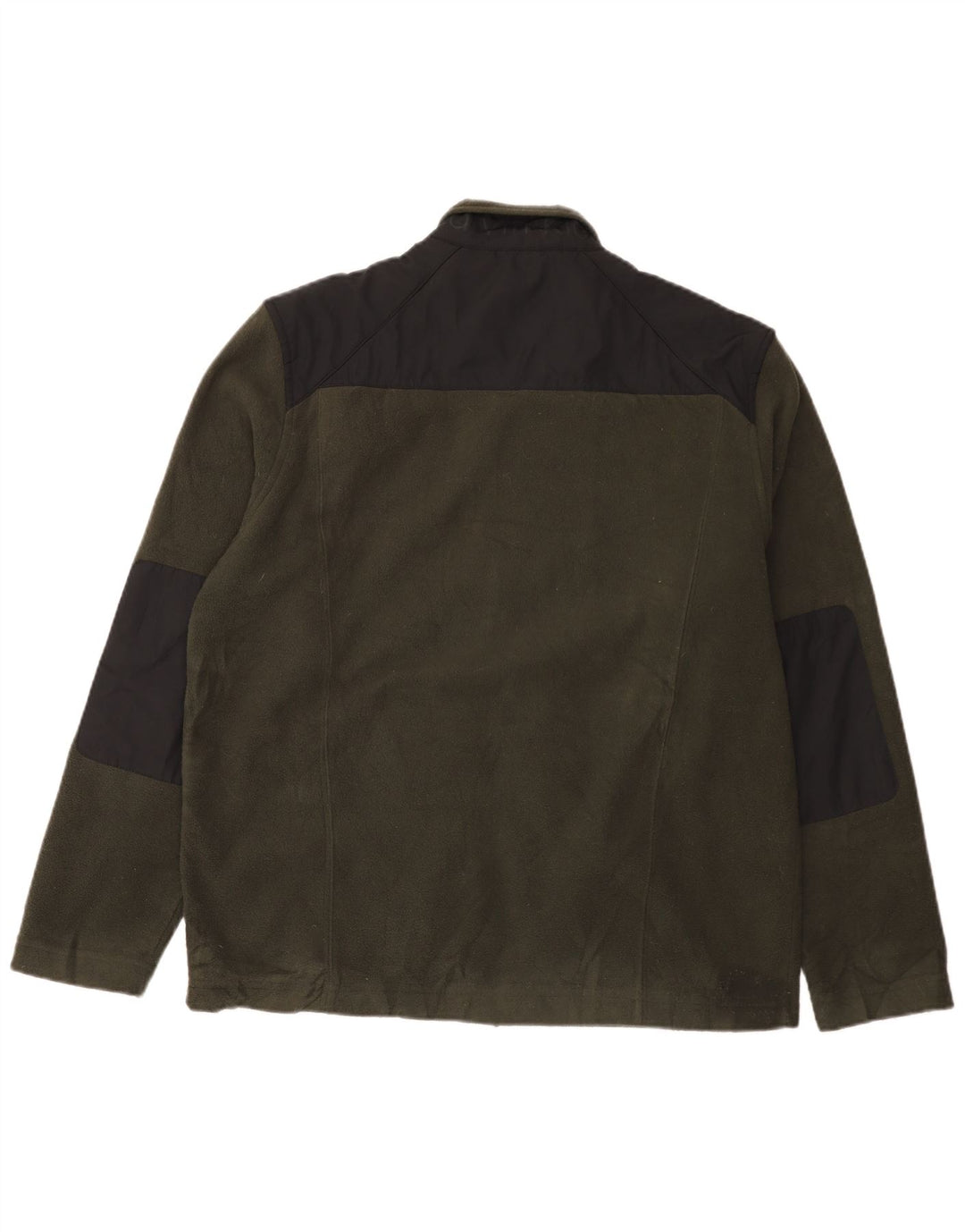 Calvin Klein Ανδρικό Fleece Jacket UK 40 Large Khaki Colourblock Polyester