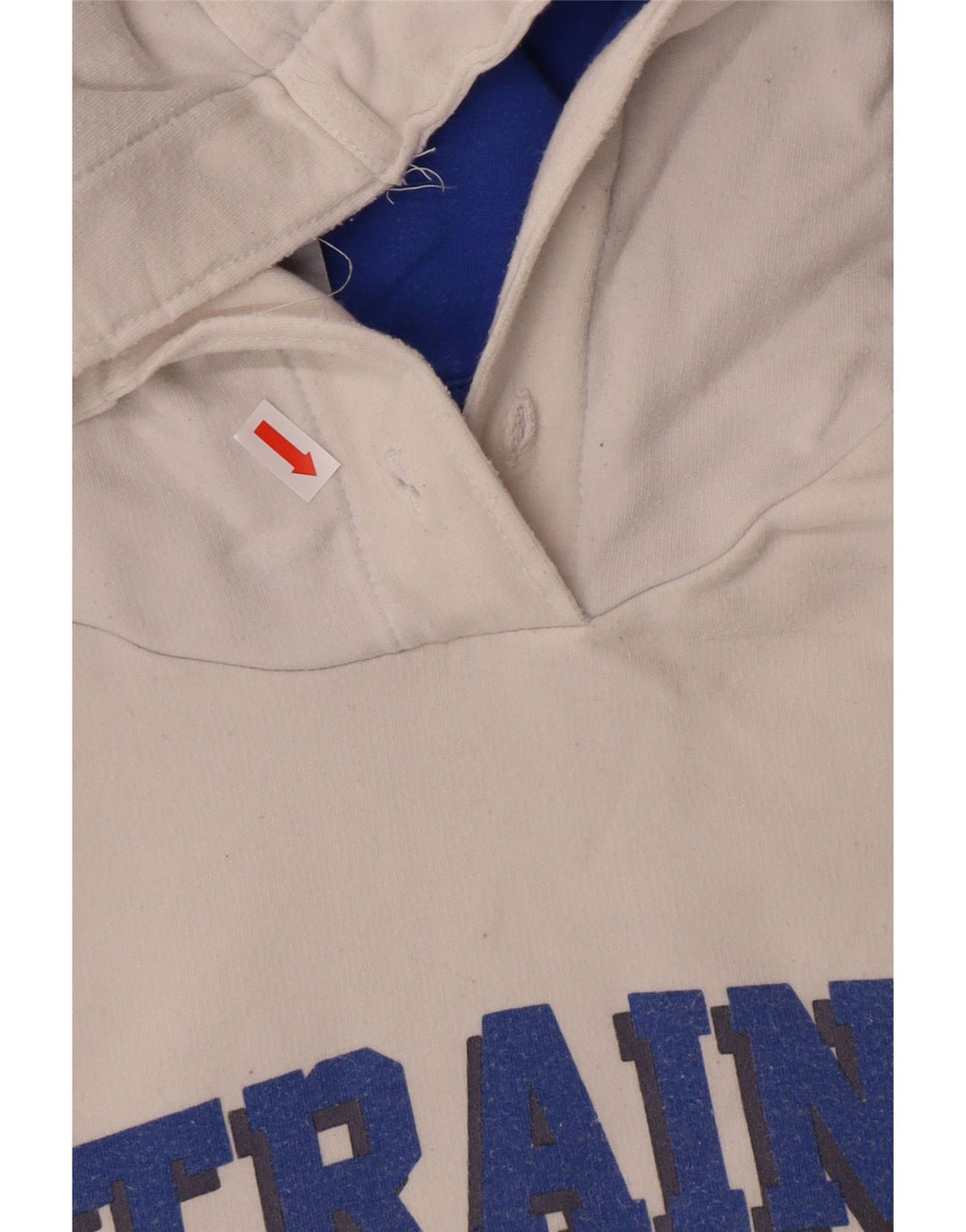 ADIDAS Γυναικείο Γραφικό Φούτερ UK 12 Βαμβακερό μεσαίο λευκό