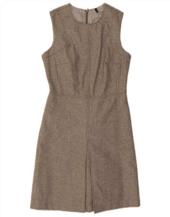 Γυναικείο αμάνικο φόρεμα με βάρδια Benetton UK 10 Small Grey Wool